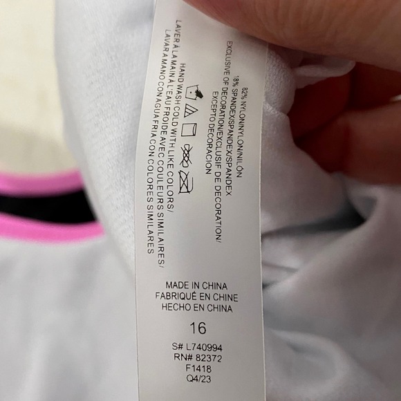 Raisins Point Dume Tank One Piece Swimsuit Girls 16 Black Cruise Vacation Beach - Picture 7 of 7